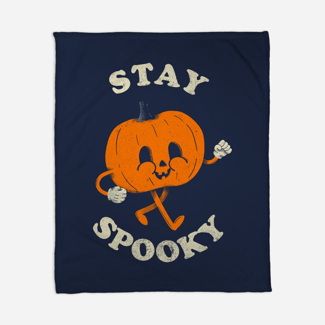 Stay Spooky Pumpkin-None-Fleece-Blanket-zachterrelldraws