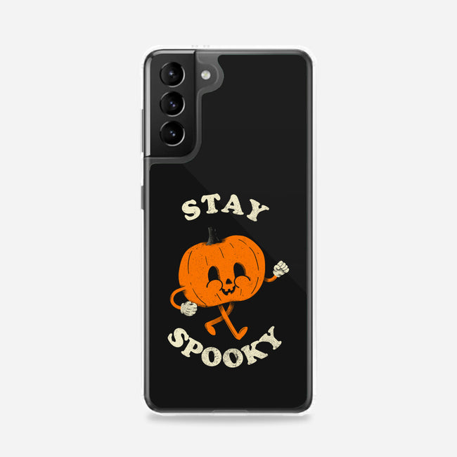 Stay Spooky Pumpkin-Samsung-Snap-Phone Case-zachterrelldraws