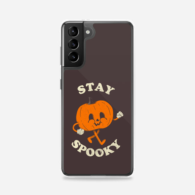 Stay Spooky Pumpkin-Samsung-Snap-Phone Case-zachterrelldraws