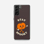 Stay Spooky Pumpkin-Samsung-Snap-Phone Case-zachterrelldraws