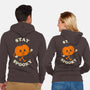 Stay Spooky Pumpkin-Unisex-Zip-Up-Sweatshirt-zachterrelldraws