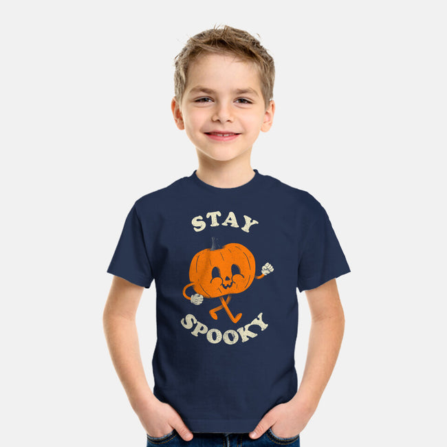 Stay Spooky Pumpkin-Youth-Basic-Tee-zachterrelldraws