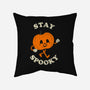 Stay Spooky Pumpkin-None-Non-Removable Cover w Insert-Throw Pillow-zachterrelldraws