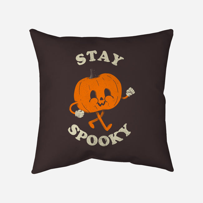 Stay Spooky Pumpkin-None-Non-Removable Cover w Insert-Throw Pillow-zachterrelldraws