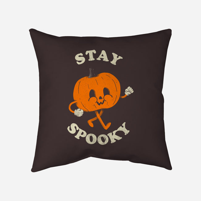 Stay Spooky Pumpkin-None-Removable Cover w Insert-Throw Pillow-zachterrelldraws