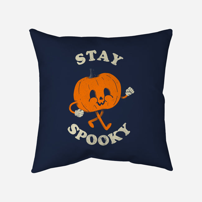 Stay Spooky Pumpkin-None-Removable Cover-Throw Pillow-zachterrelldraws