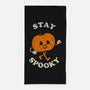 Stay Spooky Pumpkin-None-Beach-Towel-zachterrelldraws