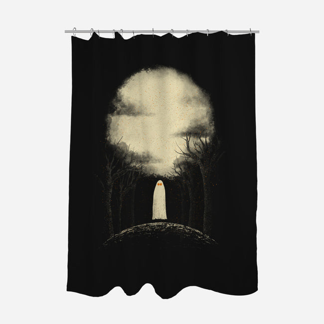 The Ghost-None-Polyester-Shower Curtain-zachterrelldraws