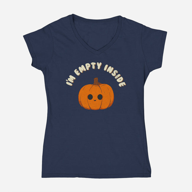 Empty Inside-Womens-V-Neck-Tee-zachterrelldraws