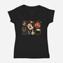 Halloween Things-Womens-V-Neck-Tee-xMorfina