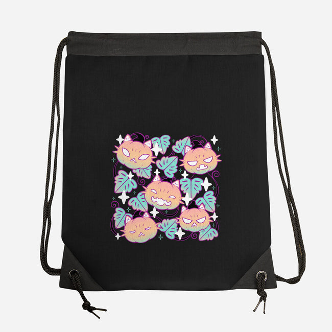 Pumpkin Cat Garden-None-Drawstring-Bag-xMorfina