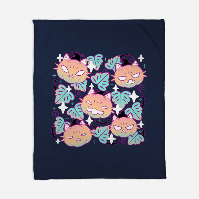 Pumpkin Cat Garden-None-Fleece-Blanket-xMorfina