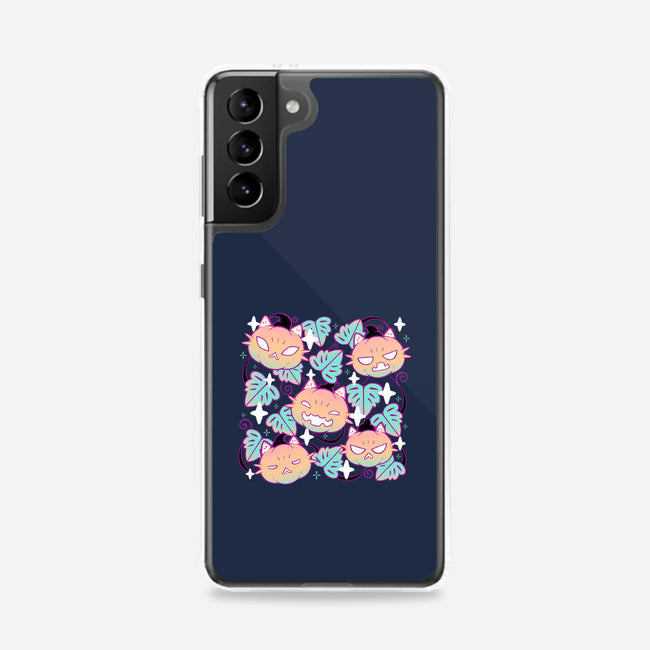 Pumpkin Cat Garden-Samsung-Snap-Phone Case-xMorfina