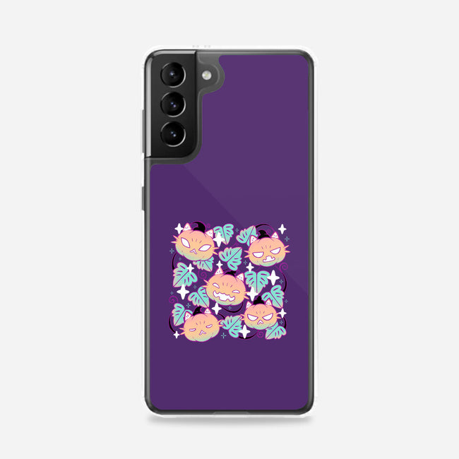 Pumpkin Cat Garden-Samsung-Snap-Phone Case-xMorfina