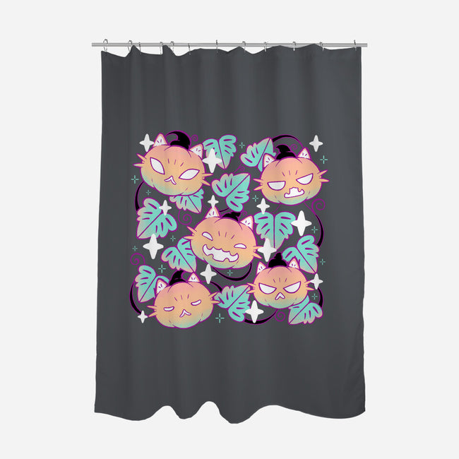 Pumpkin Cat Garden-None-Polyester-Shower Curtain-xMorfina