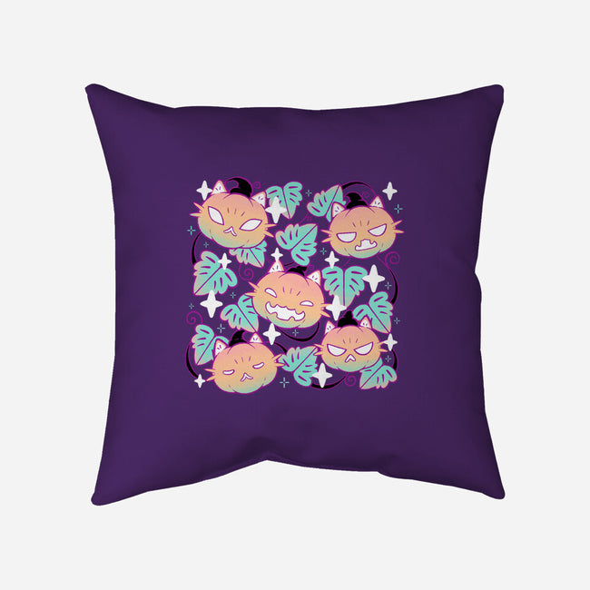 Pumpkin Cat Garden-None-Removable Cover-Throw Pillow-xMorfina