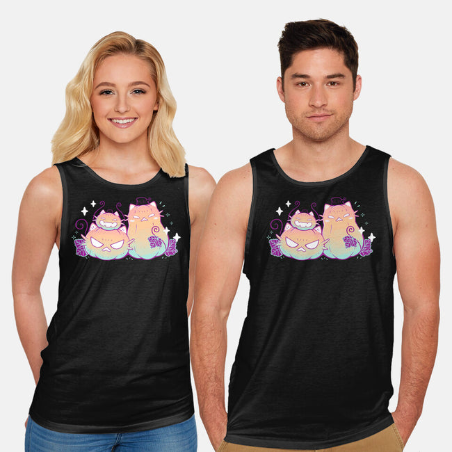 Halloween Pumpkin Cats-Unisex-Basic-Tank-xMorfina