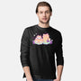 Halloween Pumpkin Cats-Mens-Long Sleeved-Tee-xMorfina