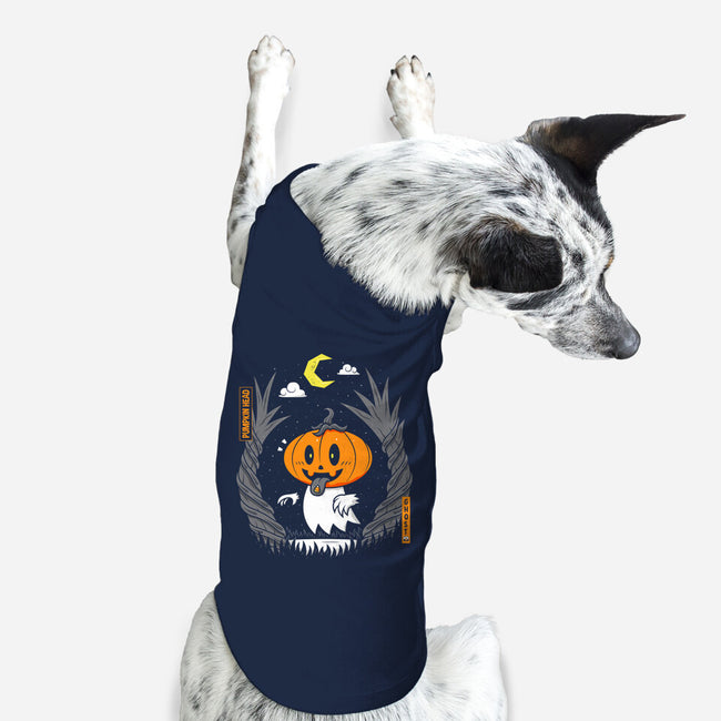 Pumpkin Head Ghost-Dog-Basic-Pet Tank-krisren28