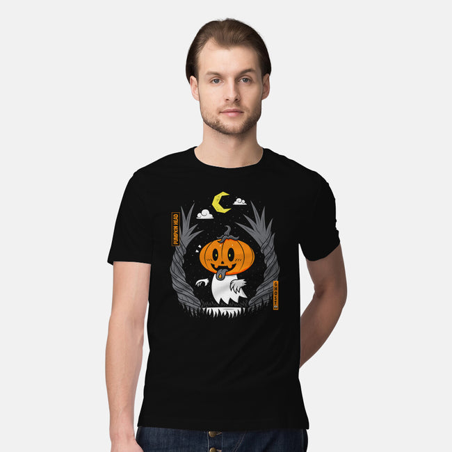 Pumpkin Head Ghost-Mens-Premium-Tee-krisren28