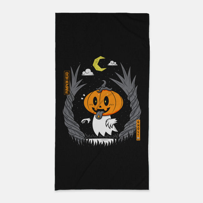 Pumpkin Head Ghost-None-Beach-Towel-krisren28