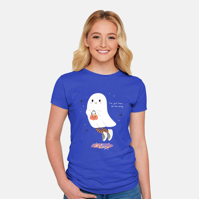 Candy Ghost-Womens-Fitted-Tee-Paola Locks
