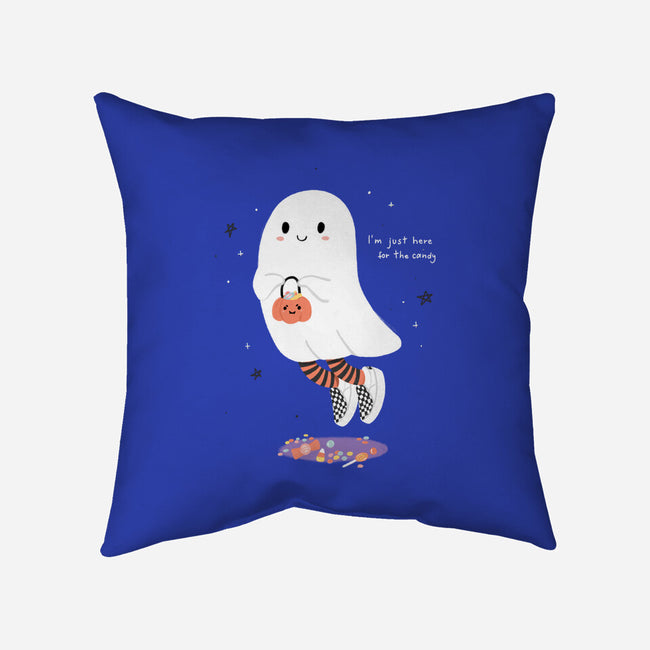 Candy Ghost-None-Removable Cover-Throw Pillow-Paola Locks