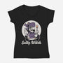 Salty Witch-Womens-V-Neck-Tee-Nemons