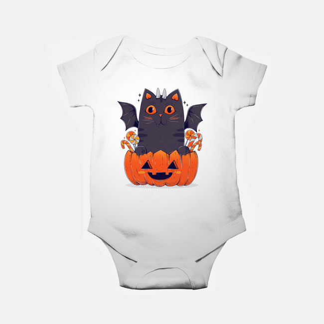 Spooky Cat-Baby-Basic-Onesie-GODZILLARGE