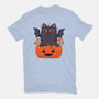 Spooky Cat-Womens-Fitted-Tee-GODZILLARGE