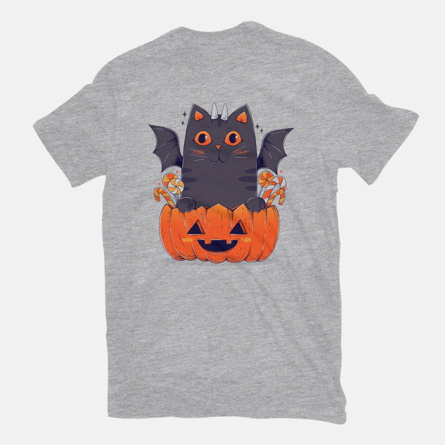 Spooky Cat-Womens-Fitted-Tee-GODZILLARGE