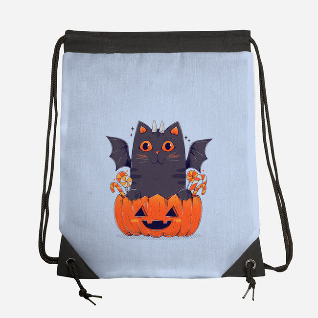 Spooky Cat-None-Drawstring-Bag-GODZILLARGE