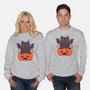 Spooky Cat-Unisex-Crew Neck-Sweatshirt-GODZILLARGE