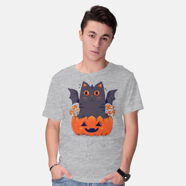 Spooky Cat-Mens-Basic-Tee-GODZILLARGE