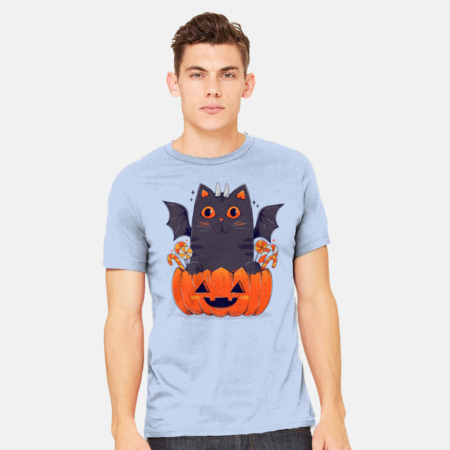 Spooky Cat-Mens-Heavyweight-Tee-GODZILLARGE