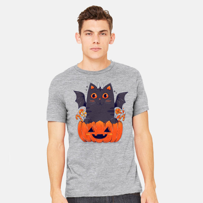 Spooky Cat-Mens-Heavyweight-Tee-GODZILLARGE