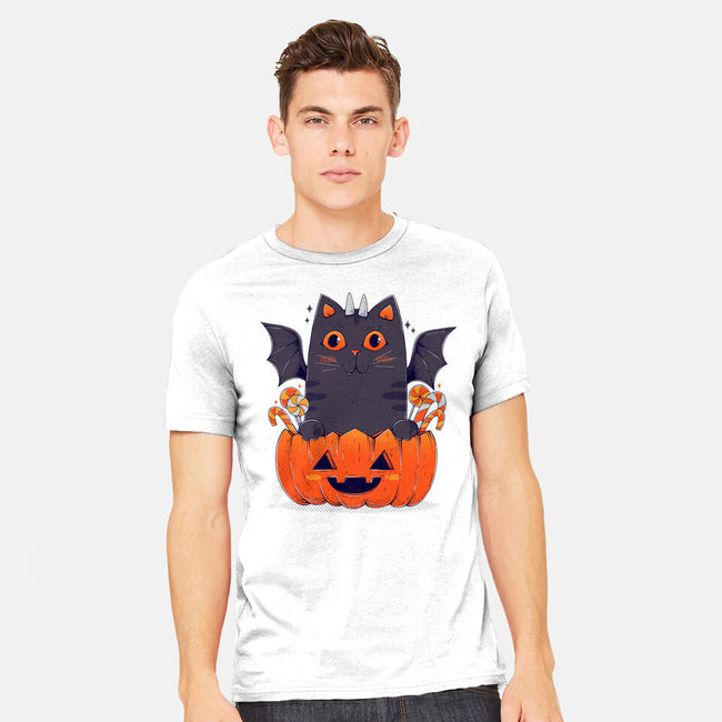 Spooky Cat-Mens-Heavyweight-Tee-GODZILLARGE