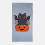 Spooky Cat-None-Beach-Towel-GODZILLARGE