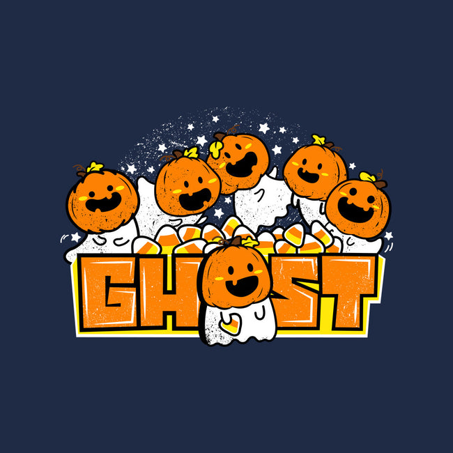 Chibi Pumpkin Ghost-Womens-V-Neck-Tee-bloomgrace28