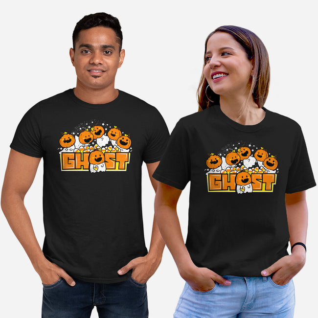 Chibi Pumpkin Ghost-Unisex-Basic-Tee-bloomgrace28