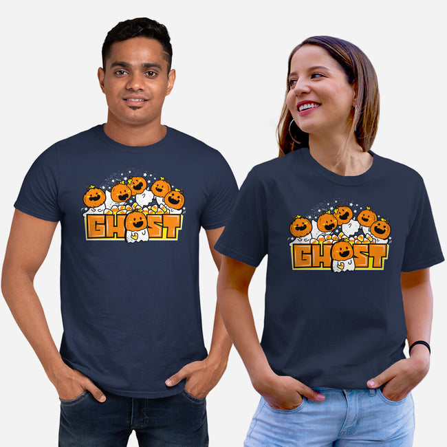 Chibi Pumpkin Ghost-Unisex-Basic-Tee-bloomgrace28