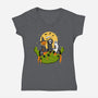 A Piece Of Halloween-Womens-V-Neck-Tee-Kimprut