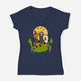 A Piece Of Halloween-Womens-V-Neck-Tee-Kimprut