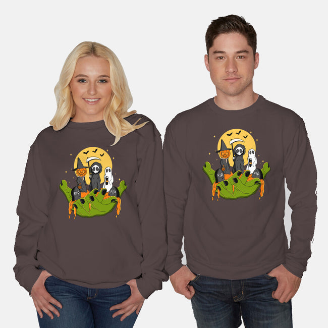 A Piece Of Halloween-Unisex-Crew Neck-Sweatshirt-Kimprut