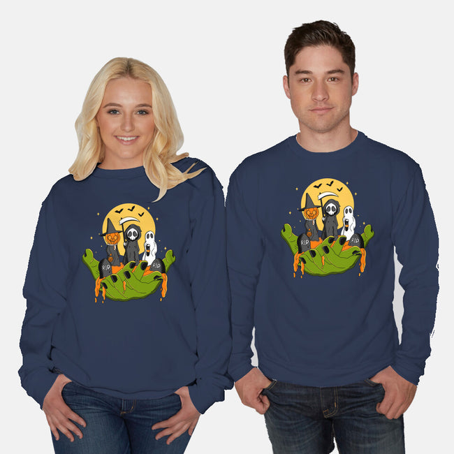 A Piece Of Halloween-Unisex-Crew Neck-Sweatshirt-Kimprut