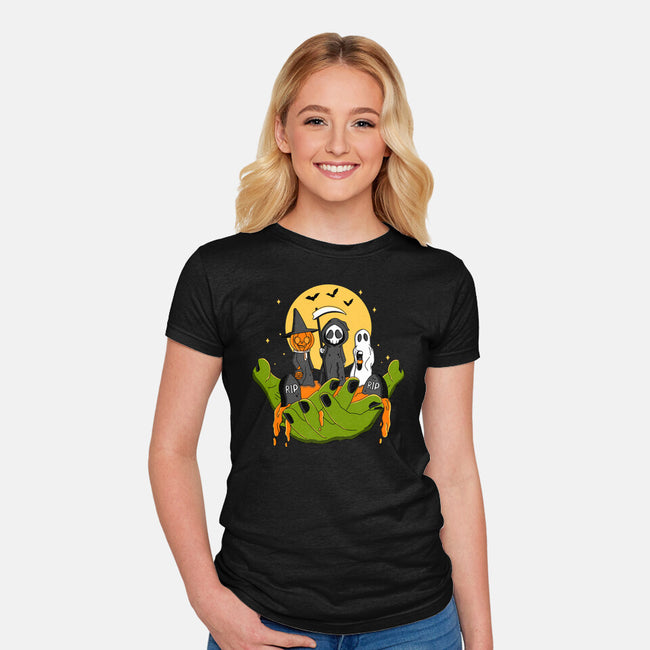 A Piece Of Halloween-Womens-Fitted-Tee-Kimprut