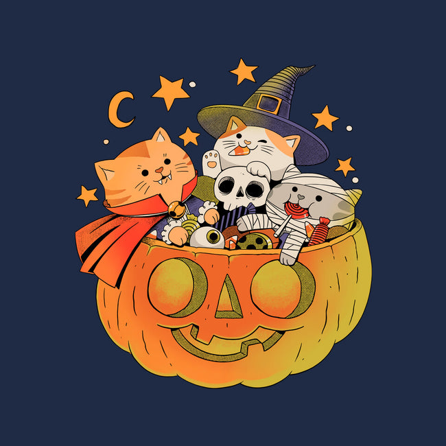 Pumpkin And Cats-Unisex-Crew Neck-Sweatshirt-ppmid