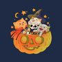 Pumpkin And Cats-Womens-V-Neck-Tee-ppmid