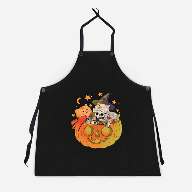 Pumpkin And Cats-Unisex-Kitchen-Apron-ppmid