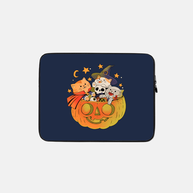 Pumpkin And Cats-None-Zippered-Laptop Sleeve-ppmid